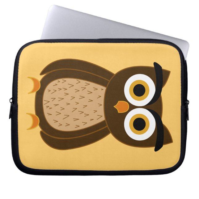 Capa Para Notebook Ilustração Encantadora de Coruja (Frente)