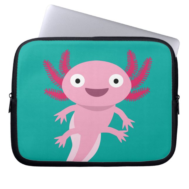 Capa Para Notebook Ilustração Engraçada Axolotl (Frente)