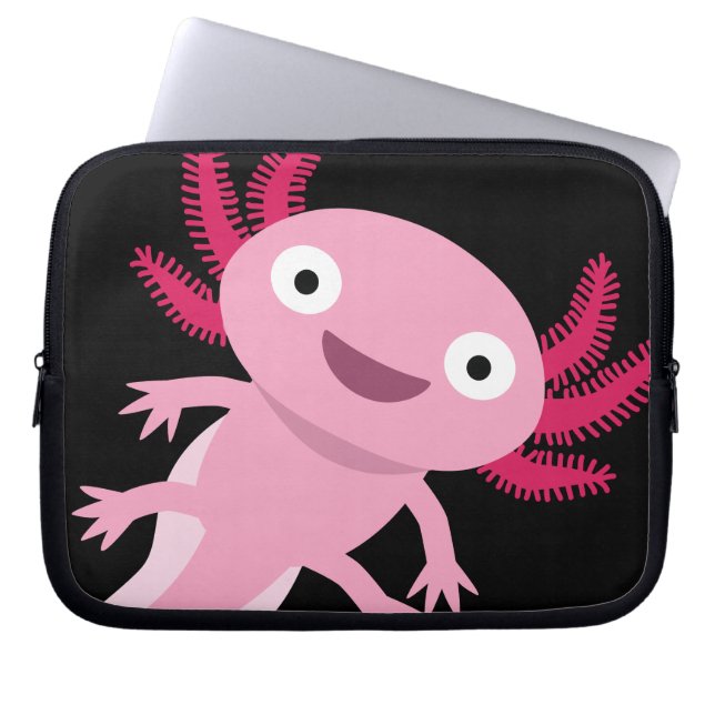Capa Para Notebook Ilustração Engraçada Axolotl (Frente)