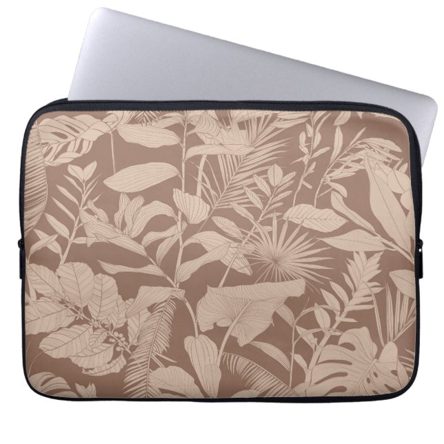 Capa Para Notebook Ilustração exótica de linha tropical. (Frente)