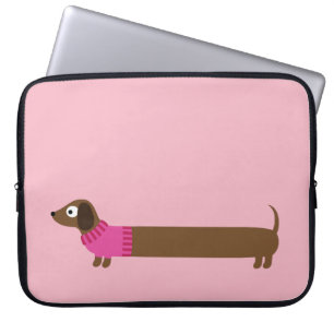 Capa Para Notebook Ilustração longa bonito do Dachshund