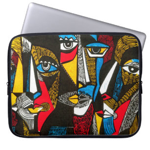 Capa Para Notebook Ilustração moderna no estilo de linocut. Argumento