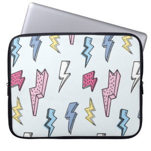Capa Para Notebook Ilustração Vintage Thunder Seamless