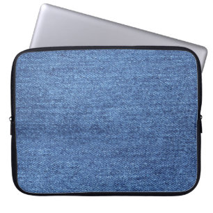 Capa Para Notebook Imagem de aparência de textura branca azul de deni