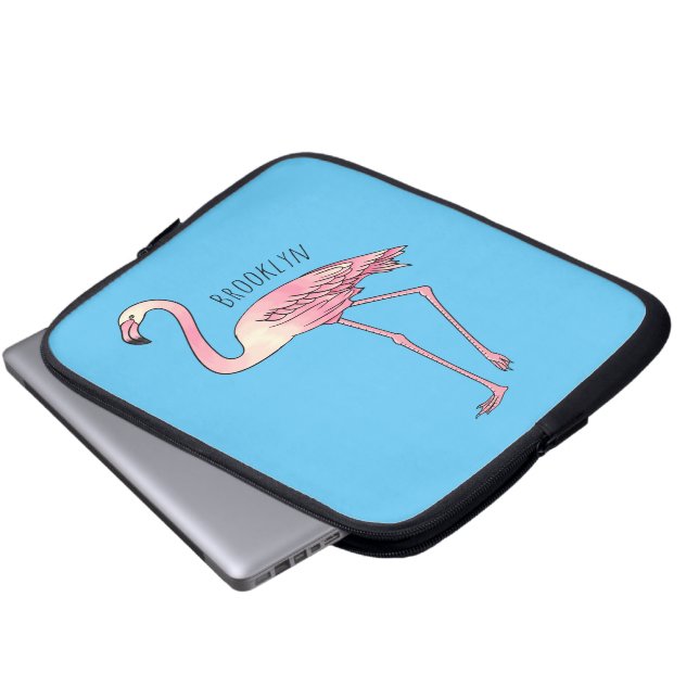 Capa Para Notebook Imagem de desenho animado de pássaro Flamingo (Frente Inferior)