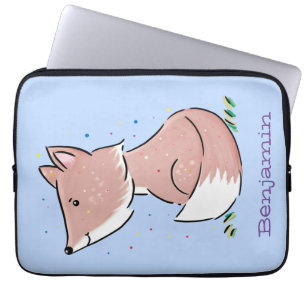 Capa Para Notebook Imagem de desenho animado de raposas de bebês