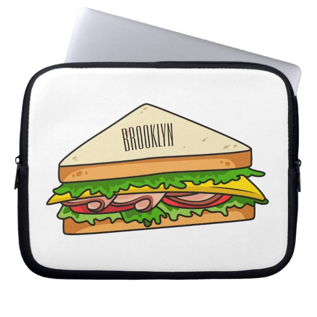 Capa Para Notebook Imagem de desenhos em Sandwich (Frente)