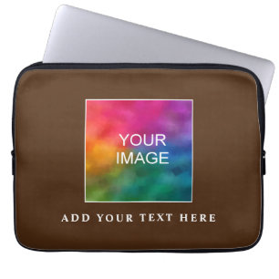 Capa Para Notebook Imagem de Foto Personalizada Elegante Brown Modelo