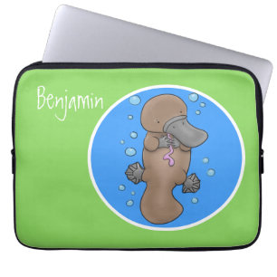 Capa Para Notebook Imagem de platypus de bebê feliz bonito