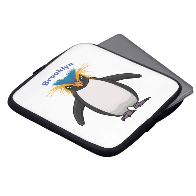 Capa Para Notebook Imagem do desenho animado de pinguim macarrão-bran (Frente Topo)