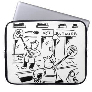 Capa Para Notebook Imagem Surreal de Homens Lollipop Jogando Tênis