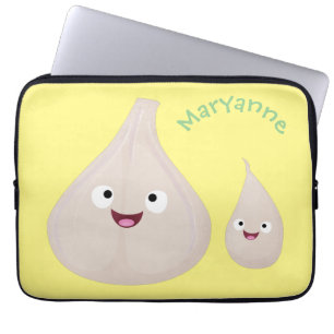 Capa Para Notebook Imagem vegetal do desenho animado de alho cúprico