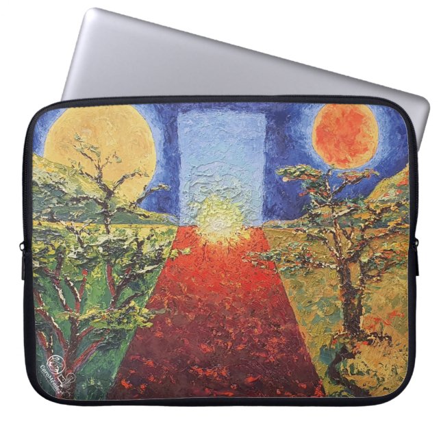 Capa Para Notebook  Imagen de mi obra arte La puesta del sol (Frente)