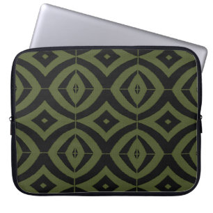Capa Para Notebook Impressão Africano de Ouros Negros e Verdes