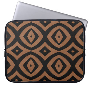 Capa Para Notebook Impressão Africano de Ouros Pretos e Castanhos