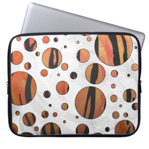 Capa Para Notebook Impressão alaranjado do tigre do ponto de Polks e