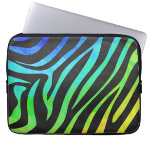 Capa Para Notebook Impressão animal do arco-íris na moda e da zebra