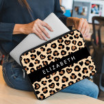 Capa Para Notebook Impressão Animal, Leopardo Marrom, Corações, Seu N<br><div class="desc">Padrão elegante,  na moda e sofisticado com manchas-leopardo e corações em cor castanha e preta. Presente moderno e moderno,  perfeito para o amante da impressão animal em sua vida. Personalize acrescentando seu nome,  apelido,  monograma ou iniciais.</div>