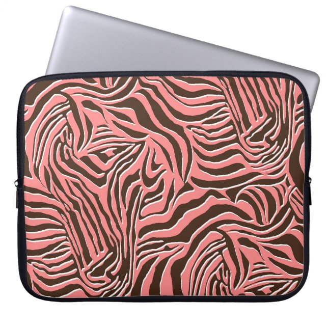 Capa Para Notebook Impressão animal, padrão de zebra uniforme. (Frente)