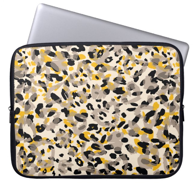 Capa Para Notebook Impressão animal, textura do leopardo (Frente)