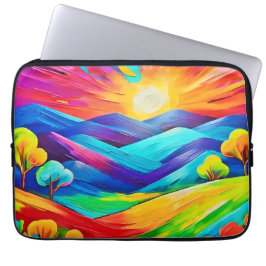 Capa Para Notebook Impressão de Arte de Montanha Sunset vibrante