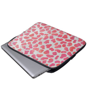 Capa Para Notebook Impressão de cor-de-rosa e branco Dalmático