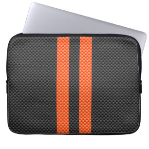 Capa Para Notebook Impressão de Estilo de Carbono de Laranja Esporti