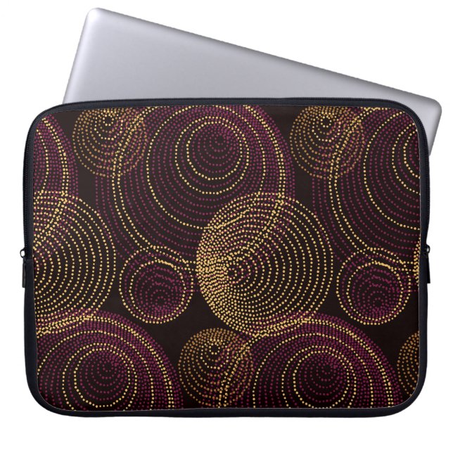 Capa Para Notebook Impressão de geometria Dourada luxuosa (Frente)