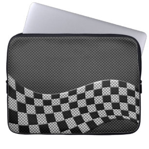Capa Para Notebook Impressão de Onda de Sinalizador de Fibra de Carbo