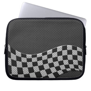 Capa Para Notebook Impressão de Onda de Sinalizador de Fibra de Carbo