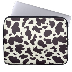 Capa Para Notebook Impressão de padrão de vaca preto e branco