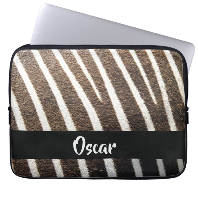 Capa Para Notebook impressão de pele de zebra (Frente)