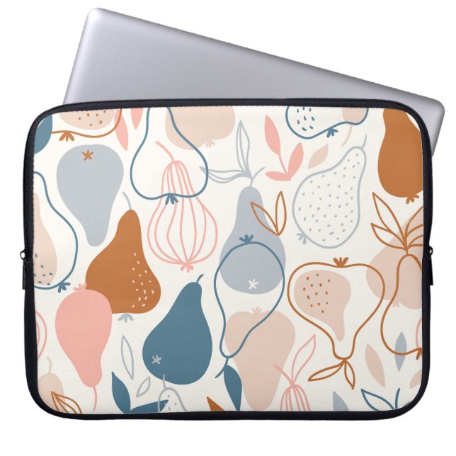Capa Para Notebook Impressão de pera escandinava: Padrão de Fruta de  (Frente)