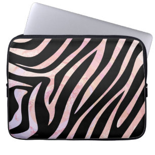 Capa Para Notebook Impressão de Zebra Preta e Rosa