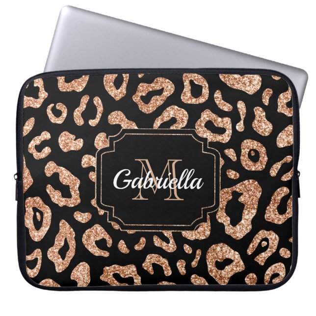 Capa Para Notebook Impressão do leopardo do brilho (Frente)