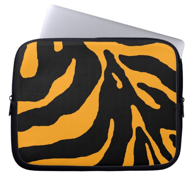 Capa Para Notebook Impressão em animais com faixa de zebra amarela (Frente)