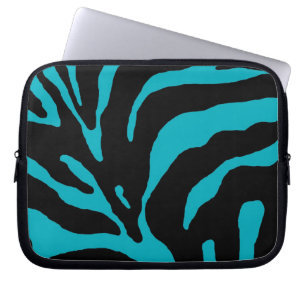 Capa Para Notebook Impressão em animais com faixa de zebra azul clara
