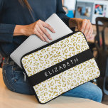 Capa Para Notebook Impressão Leopardo, Leopardo Dourado, Literatura,<br><div class="desc">Padrão elegante,  na moda e sofisticado de leopardo em cor dourada. Presente moderno e moderno,  perfeito para o amante da impressão animal em sua vida. Personalize adicionando o seu nome,  apelido,  monograma ou iniciais.</div>