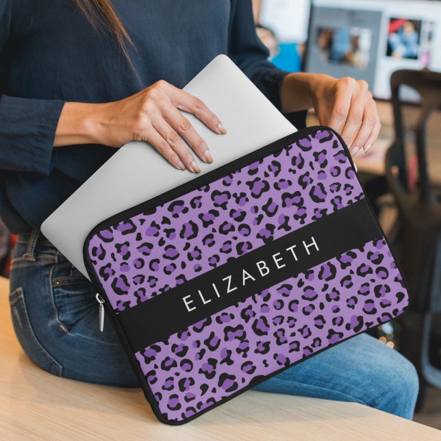 Capa Para Notebook Impressão Leopardo, Manchas, Leopardo Roxo, Seu No (Criador carregado)