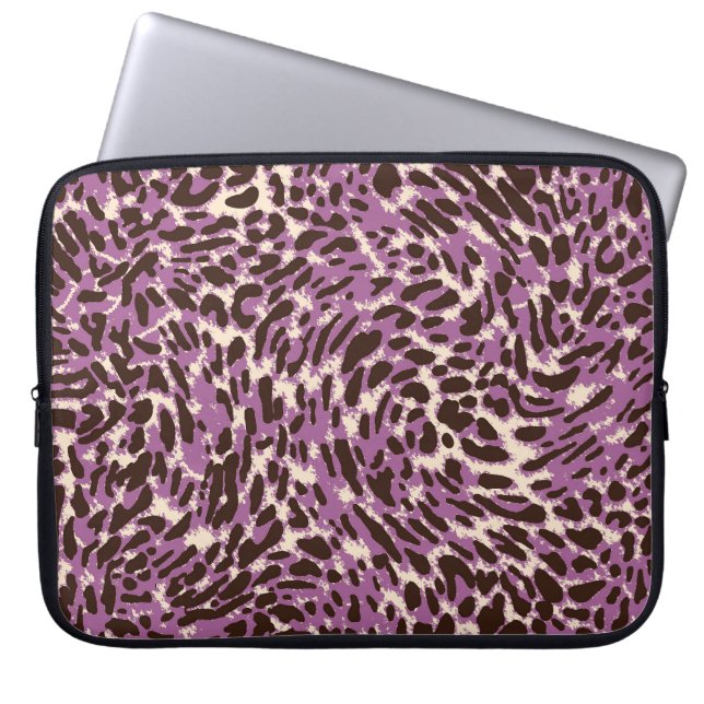 Capa Para Notebook Impressão Leopardo, Padrão Animal Clássico. (Frente)