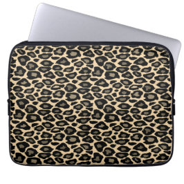 Capa Para Notebook Impressão Leopardo Preto e Prolongado