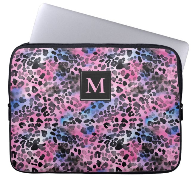 Capa Para Notebook Impressão Leopardo Rosa (Frente)