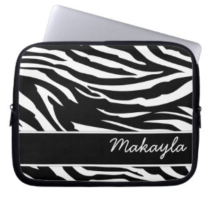 Capa Para Notebook Impressão preto e branco personalizado da zebra