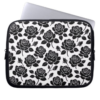 Capa Para Notebook Impressão Rosa Preta