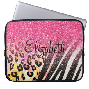 Capa Para Notebook Impressão sobre leopardo de tendências femininas