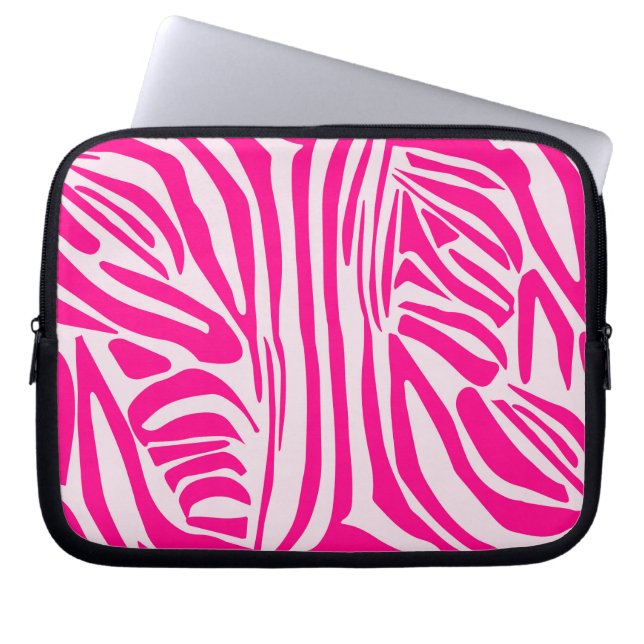Capa Para Notebook Impressão zebra rosa (Frente)