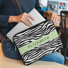 Capa Para Notebook Impressão Zebra, Stripes, Preto E Branco, Seu Nome