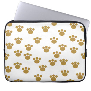Capa Para Notebook Impressões animais da pata. Brown e teste padrão