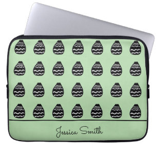 Capa Para Notebook Incrível padrão verde e preto moderno