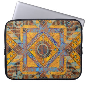 Capa Para Notebook Indiano Floral Paisley: Medalhão Étnico.